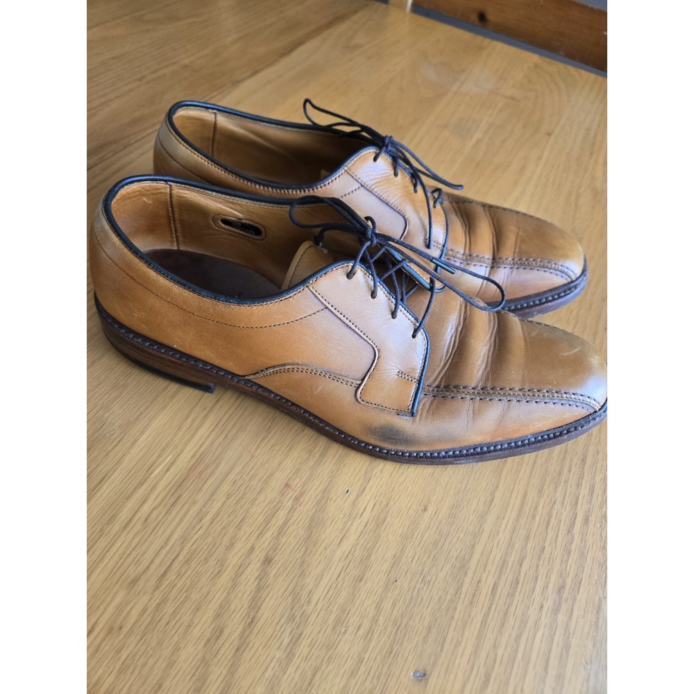 Allen Edmonds Dress Shoes Hillcrest Bicycle Toe Leather Men's 10 C Walnut Brown